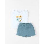 T - shirt avec short coton vert T - shirt avec short coton vert