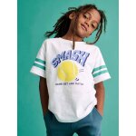 T - shirt sport motif tennis garçon blanc T - shirt sport motif tennis garçon blanc