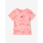 T - shirt tie & dye manches courtes fille rose bonbon