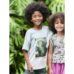 T - shirt tie & dye motif photoprint garon vert sauge