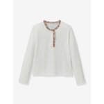 T - shirt tunisien tissu liberty fille coton biologique vanille