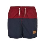 Short de bain bleu marine / bordeaux