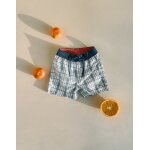 Short de bain  carreaux bleu fonc