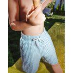 Short de bain  carreaux brothers & sisters bleu clair