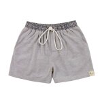 Short de bain et carreaux vichy swimboy gris souris
