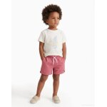 Short de bain avec cordon de serrage et poche rose fonc�