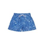Short de bain coton et swimboy bleu roi blanc