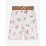 Short de bain ray� l�ssig blanc