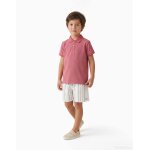Short de bain � rayures ethniques et cordon b&s bleu clair