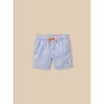 Short de bain en seersucker bleu