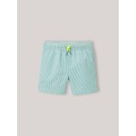 Short de bain en seersucker raye vert