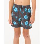 Short de bain volley surf revival floral gar�on black