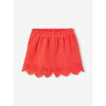 Short b�b� fille en gaze de coton rouge