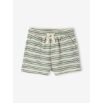 Short b�b� gar�on nid abeille ray� ray� blanc