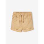 Short b�b� gar�on en toile taille �lastiqu�e cappuccino
