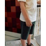 Short cargo en serg� avec cordon de serrage vert fonc�