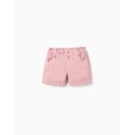 Short ceinture paperbag rose clair