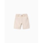 Short chino midi en coton dobby blanc