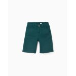Short chino en serg vert fonc
