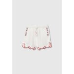 Short en coton fille blanc