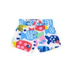 Short en coton pour fille avec imprim� poissons bleu