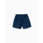 Short en coton avec taille �lastique you&me bleu