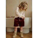 Short enfant en velours c�tel� aim�e bordeaux