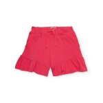 Short fille en coton avec taille �lastique rouge