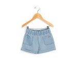 Short fille denim clair