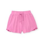 Short fille en maille � coupe ample rose