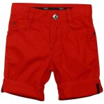 Short gar�on, bermuda enfant en coton rouge vif