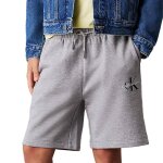 Short gar�on en coton monogram relaxed gris