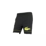 Short gar�on en coton noir, jaune