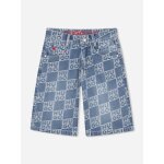 Short gar�on coupe large bleu