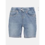 Short gar�on taille �lastique bleu jean