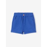 Short en gaze de coton bébé bleu roi Short en gaze de coton bébé bleu roi