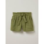 Short en gaze de coton biologique vert mousse