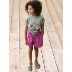 Short en gaze de coton avec ceinture fille violet