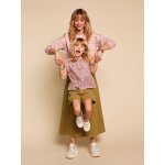 Short gaze de coton fille capsule m�re - fille olive