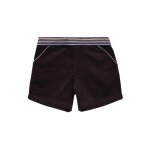 Short hiver velours ceinture  paillettes poupette marron