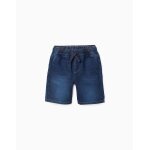 Short en jean avec cordon bleu fonc