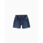 Short en jean avec cordon comfort denim bleu fonc�
