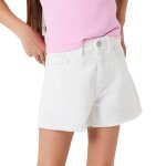Short en jean fille blanc