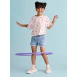 Short en jean fille bleu clair