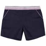 Short en jean intersaison ceinture � paillettes poupette bleu denim