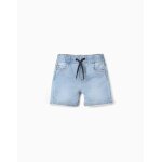 Short en jean de type jogpant bleu clair