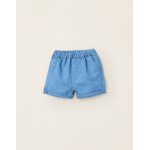 Short en jean lger en coton bleu clair