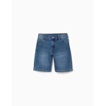 Short en jean midi avec cinq poches bleu