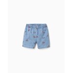 Short en jean avec minnie et taille �lastiqu�e bleu