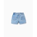 Short en jean avec poches � l'avant bleu clair